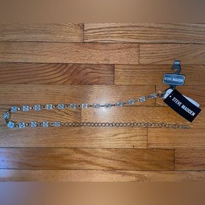 Steve Madden Silver Skinny Belt